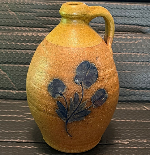 Hand painted brown stoneware - brown,