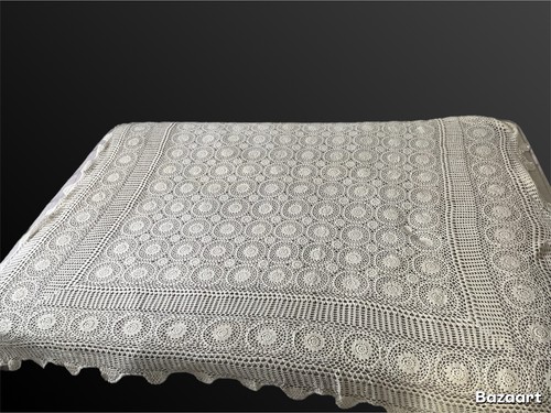 Vintage hand crochet - hand, blanket/