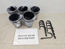 BSTMOME Metal Hanging Flower Pots with Detachable Hook Balcony Flower (READ)