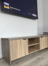Grey light wood tv - grey, stand