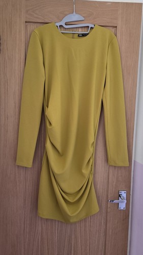Zara mustard draped ruched - mustard,