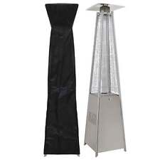 Pyramid Patio Heater, Gas 13kW Commercial Use, with Cover - Stainless Steel
