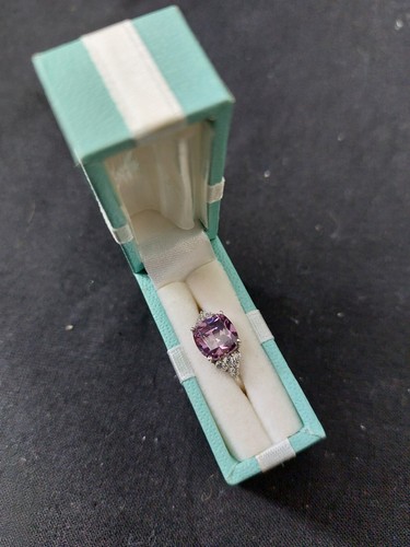Diamonique silver purple ring - diamonique,