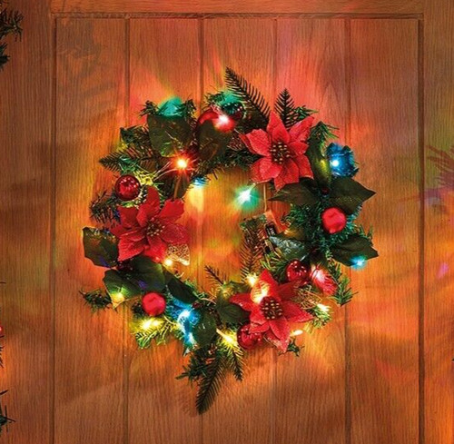 Poinsettia and bauble - and,