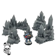 The Pit Mineral Gem Mine Deposits 28mm Wargaming Tabletop Terrain Scenery Pack