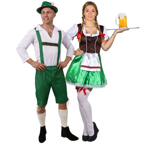Bavarian brown couples costume - bavarian,