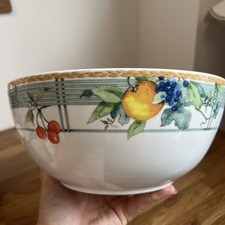 Wedgewood Eden Large Baking Serving Bowl China Fruit Floral Basket Cottagecore