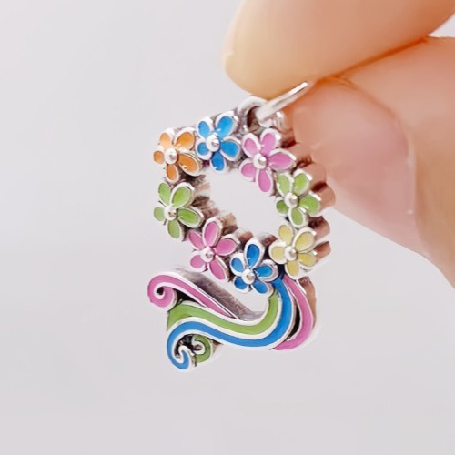 James avery enamel floral - enamel,