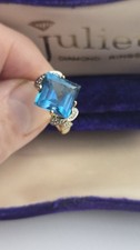Topaz And Diamond Ring