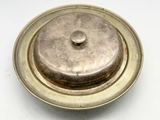 VINTAGE SILVER PLATE PLATED MUFFIN WARMER DISH LIDDED ART DECO