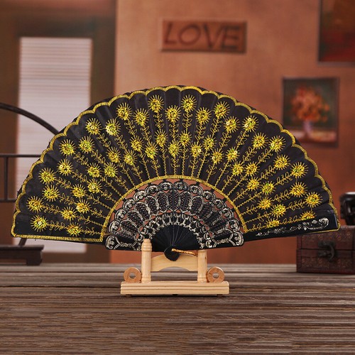 Spanish silk lace hand fan - silk,