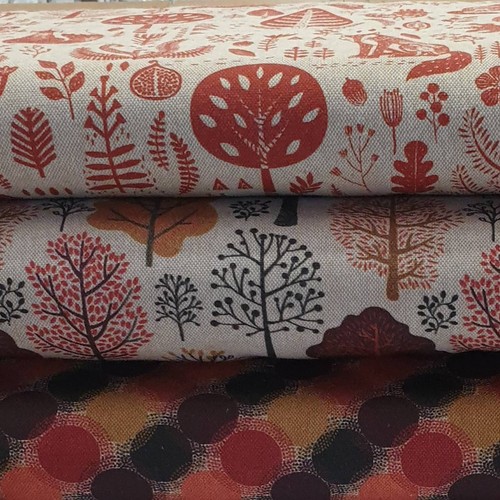 Autumn cotton canvas fabric - autumn,