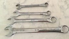 S-K Tools 1/2 -9/16 -11/16 -13/16 Closed/Open End Wrenches USA Lot Of 4