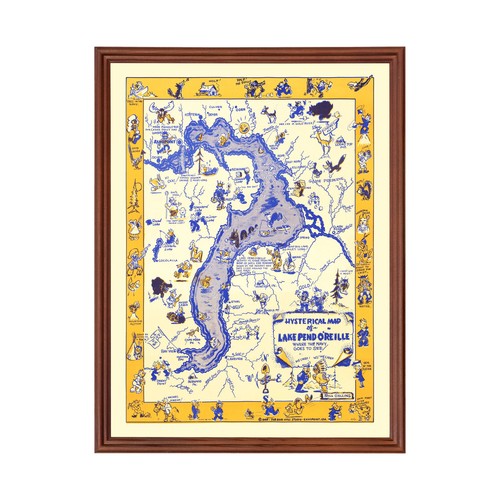 Old map lake pend - of,