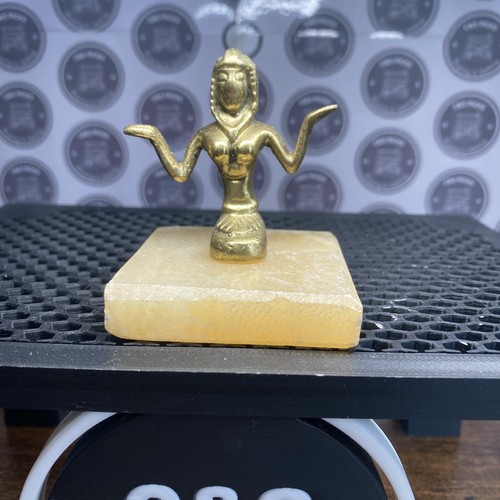 Vintage egyptian brass goddess - brass,