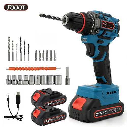 21v cordless drill set impact - 21v,
