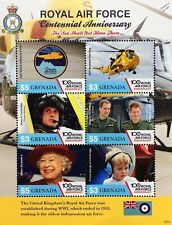 RAF Centenary Air Sea Rescue / Sea King Helicopter Stamp Sheet (2018 Grenada)