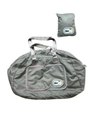 Lacoste Croc Pocket Duffle Bag Light Grey Lightweight Nylon Zips Into Pouch*