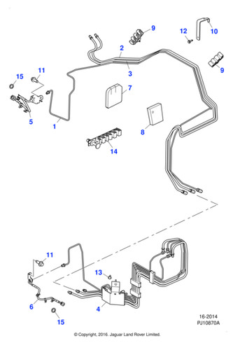 Jaguar brake pipe xkr - brake, 5.0