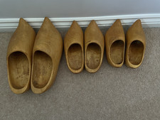 Vintage Wooden Handcrafted Dutch Clogs From Holland Women's