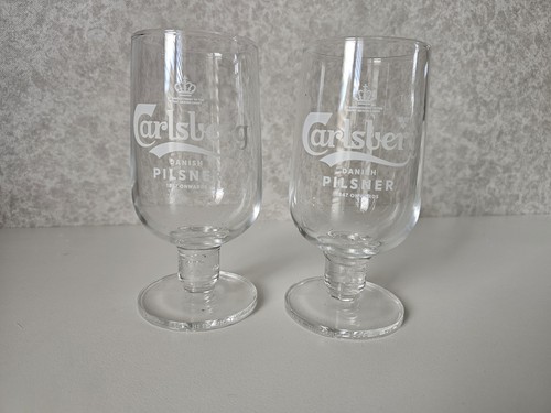 Carlsberg half pint glasses - half, x