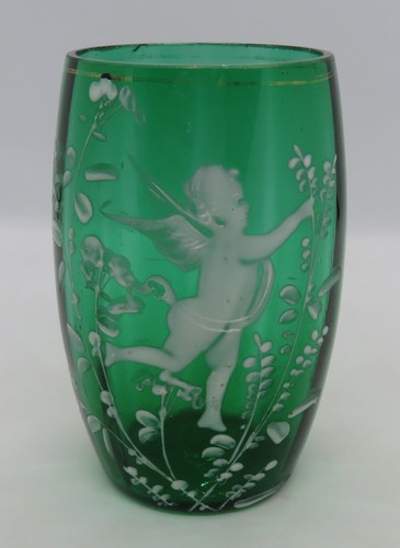 Mary gregory green - green, glass