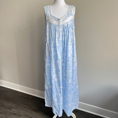 Vtg eileen west cotton maxi - cotton,