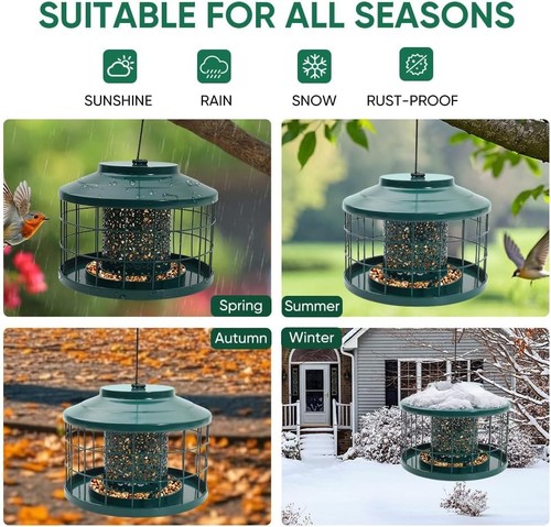 Metal hanging bird feeder - metal,