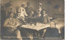 Victoria Park, Manchester. Red Cross Hospital by Ward. Meal at Table. Nurses.