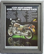 Honda CB750KZ, Framed Bike Magazine Advert, c1978/79. Man Cave Decoration.