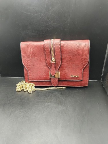 Gionni red faux snakeskin - red,