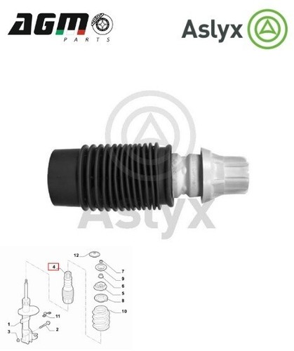 Front shock absorber - front, dust