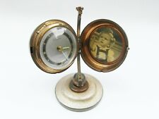 Rare1950's Europa Desktop/Bedside Alarm Clock & Photo Frame Within A World Globe