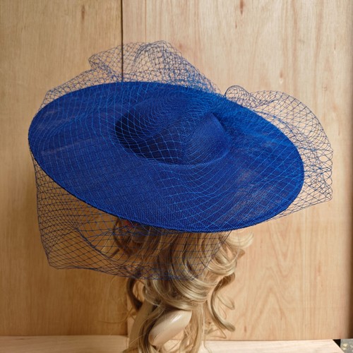 Royal blue veil - blue, wide
