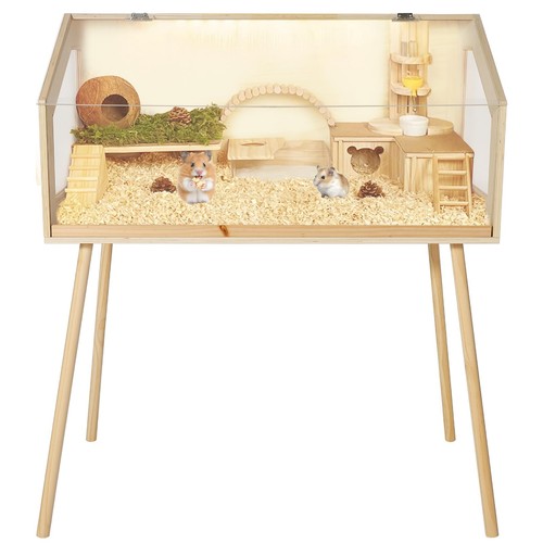Wooden hamster cage steel - wooden,