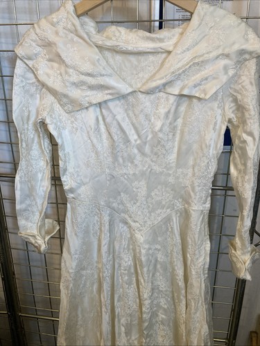 Vintage 1940s brocade ivory - vintage,