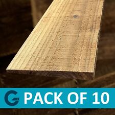 125mm wide Feather Edge Fence Cladding Board Brown Pressure Treated - Pack of 10