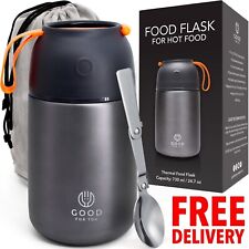 Thermal Food Flask, GREY Hot