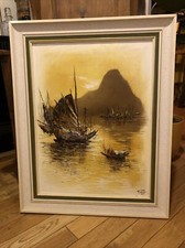 Vintage Framed Oil On Canvas