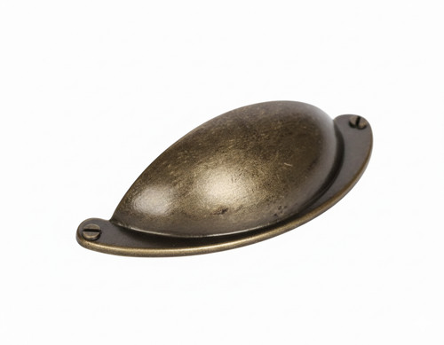 Antique brass cupboard handle - brass,