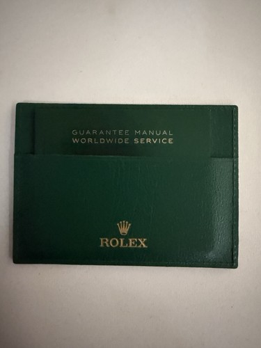 Rolex guarantee manual - guarantee,