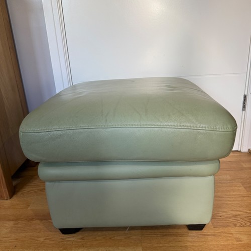 Sage green faux leather - leather, square