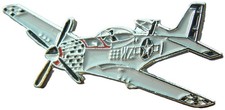 P-51 Mustang Aeroplane Pin Badge Brooch Aircraft Pilot Air Force Plane
