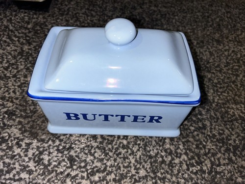 Blue butter dish premier - butter,