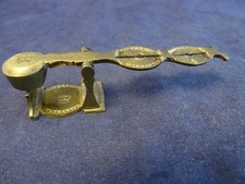 Rare High Rise Antique c1820 Brass Sovereign Coin Rocker Balance/Gauge