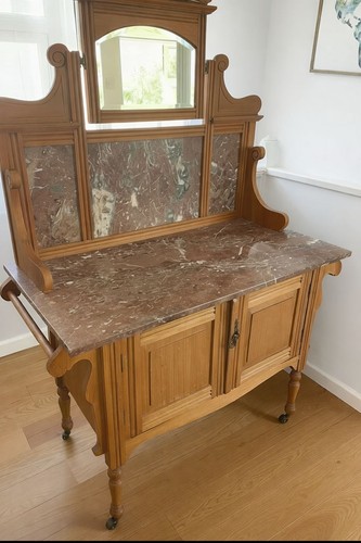 Edwardian satinwood washstand - edwardian,