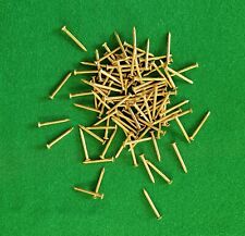 100 Solid brass escutcheon pins dome head brads tacks nails art craft furniture