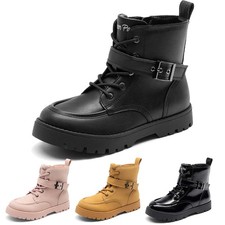 Boys Girls Ankle Boots Lace-up