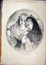 Original Old Antique Print