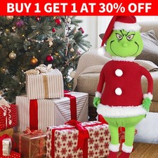 60CM Christmas Grinch Soft Plush Doll Stuffed Toy Teddy Kid Xmas Gift Decoration